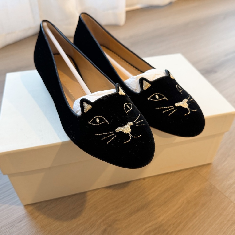 Brand New Charlotte Olympia Kitty Flats